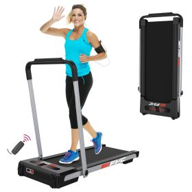 2 in 1 Under Desk Treadmill - 2.5 HP Folding Treadmill for Home; Installation-Free Foldable Treadmill Compact Electric Running Machine; Remote Control